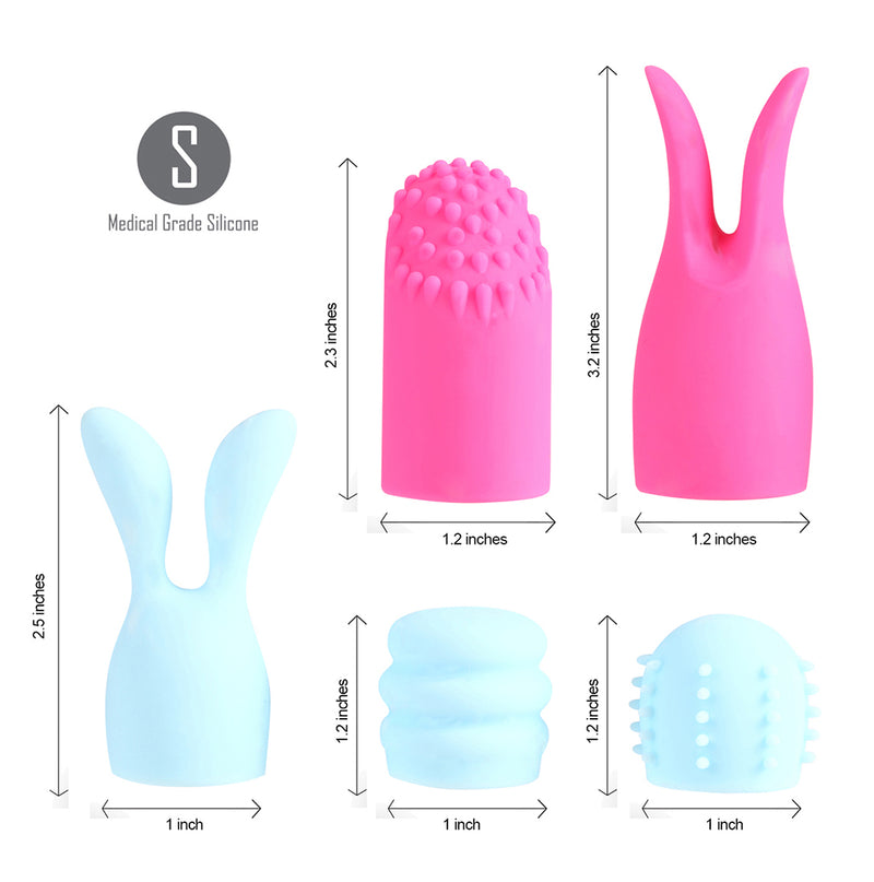 QUINN 5-PIECE 100% SILICONE ATTACHMENTS FOR MAIA PRODUCTS
