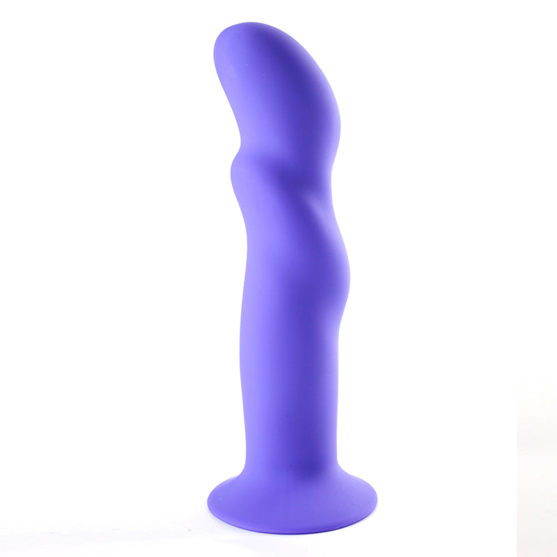 RILEY Silicone Swirled Dong - NEON PURPLE