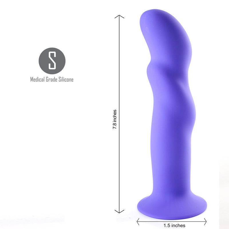 RILEY Silicone Swirled Dong - NEON PURPLE