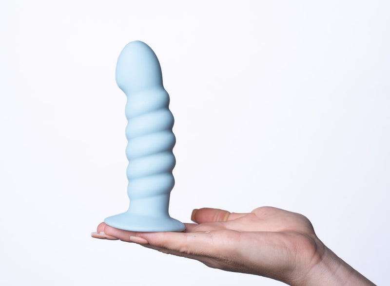 PARIS 6-Inch Silicone Ribbed Dong Blue
