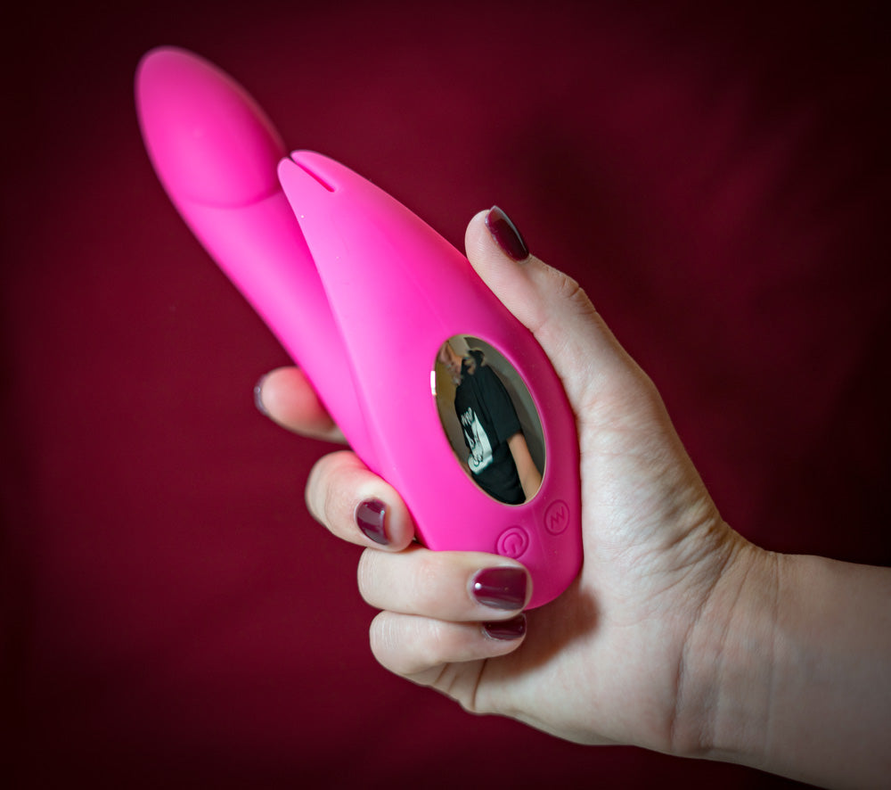 LEAH USB Rechargeable Silicone 10-Function Rabbit Vibrator Pink maiatoys.com LEAH USB Rechargeable Silicone 10-Function Rabbit Vibrator Pink maiatoys.com